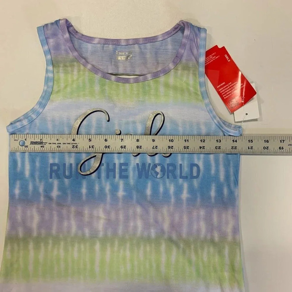 Hind Girls Tie Dye Girls Run The World Relax Tank Top Size L NWT - Picture 14 of 16